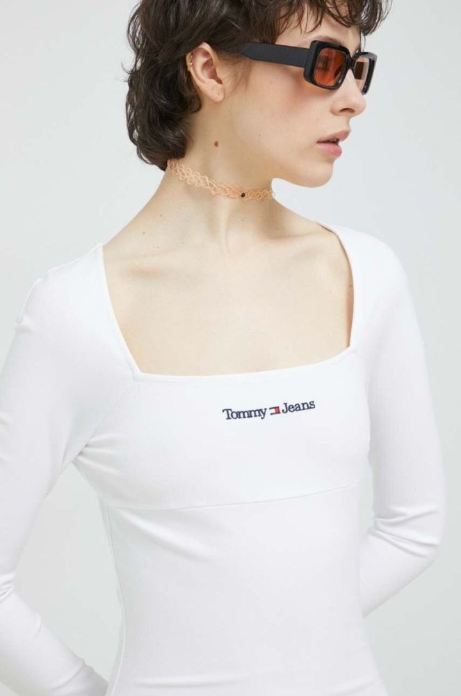 Сукня Tommy Jeans колір білий mini облягаюча (2997006) фото 4
