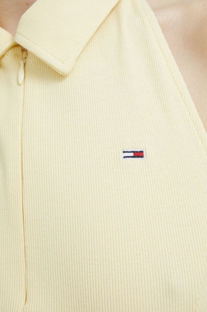 Сукня Tommy Jeans колір жовтий mini розкльошена фото 5