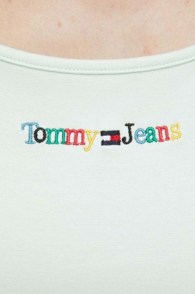 Сукня Tommy Jeans колір зелений mini розкльошена (3020093) фото 5
