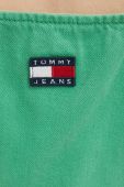 Джинсова сукня Tommy Jeans колір зелений mini облягаюча