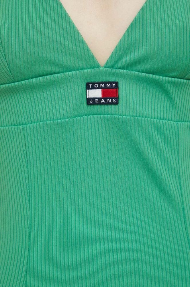 Сукня Tommy Jeans колір зелений mini розкльошена (2985100) фото 5