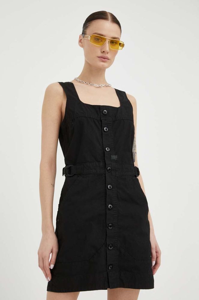 Сукня G-Star Raw колір чорний mini облягаюча (3269681)