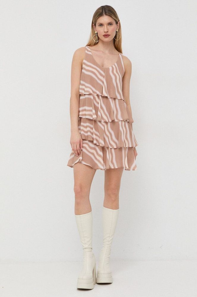 Сукня Armani Exchange mini oversize колір барвистий