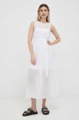 Сукня Armani Exchange колір білий maxi розкльошена