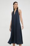 Сукня Samsoe Samsoe колір синій midi пряма