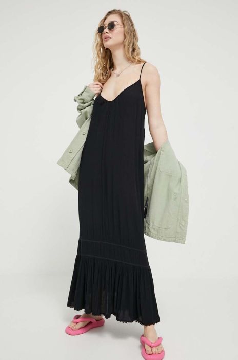 Сукня Superdry колір чорний maxi oversize