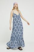 Сукня Superdry maxi розкльошена колір блакитний