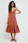 Пляжна сукня Max Mara Beachwear колір коричневий Пляжна сукня Max Mara Beachwear колір коричневий