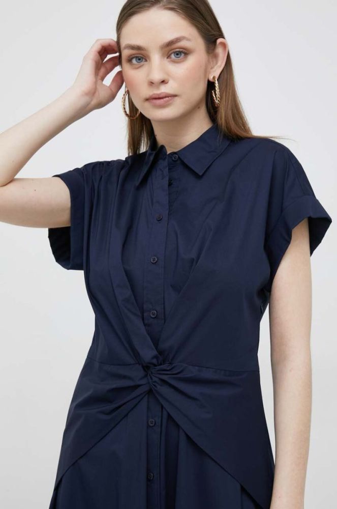 Сукня Lauren Ralph Lauren колір синій midi розкльошена (3148232) фото 4