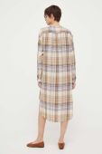 Льняна сукня Polo Ralph Lauren колір бежевий midi oversize