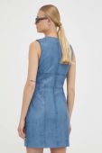 Шкіряна сукня Remain mini облягаюча колір блакитний