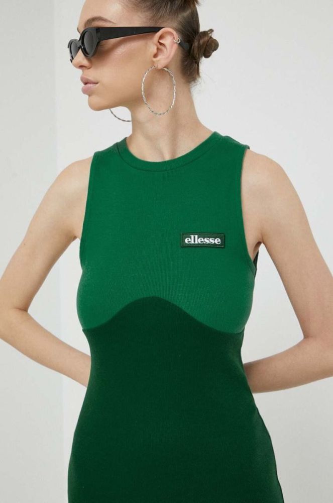 Сукня Ellesse колір зелений mini облягаюча фото 4