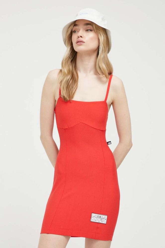 Сукня LaBellaMafia колір червоний mini облягаюча (3251237)