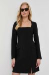 Сукня Morgan колір чорний mini облягаюча (3036578)