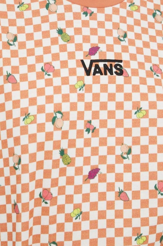 Бавовняна сукня Vans колір помаранчевий mini oversize фото 5