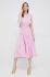 Сукня Deha колір рожевий midi розкльошена (3148263)
