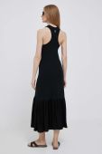 Сукня Deha колір чорний maxi розкльошена (3211249)