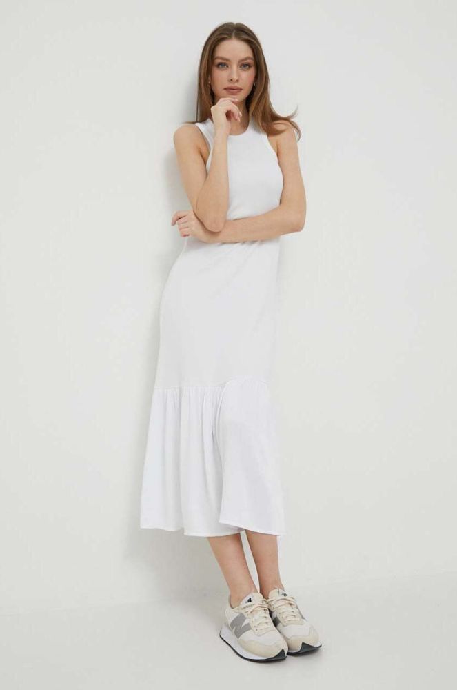 Сукня Deha колір білий midi пряма (3264106)
