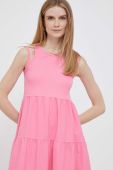 Сукня Deha колір рожевий midi розкльошена (3219720)