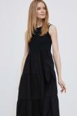 Сукня Deha колір чорний midi розкльошена (3212958)
