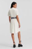 Бавовняна сукня Karl Lagerfeld колір бежевий mini пряма