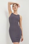 Сукня 4F колір сірий mini облягаюча