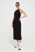 Сукня 4F колір чорний midi облягаюча