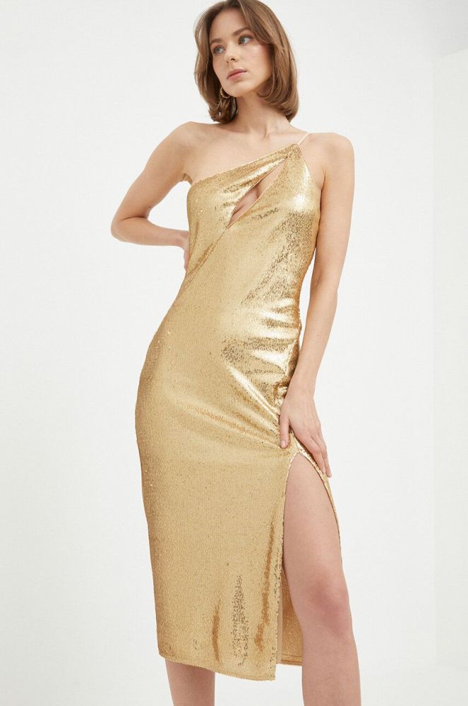 Сукня Patrizia Pepe колір золотий midi облягаюча (3211273)