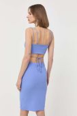 Сукня Patrizia Pepe mini облягаюча колір блакитний (3106606)