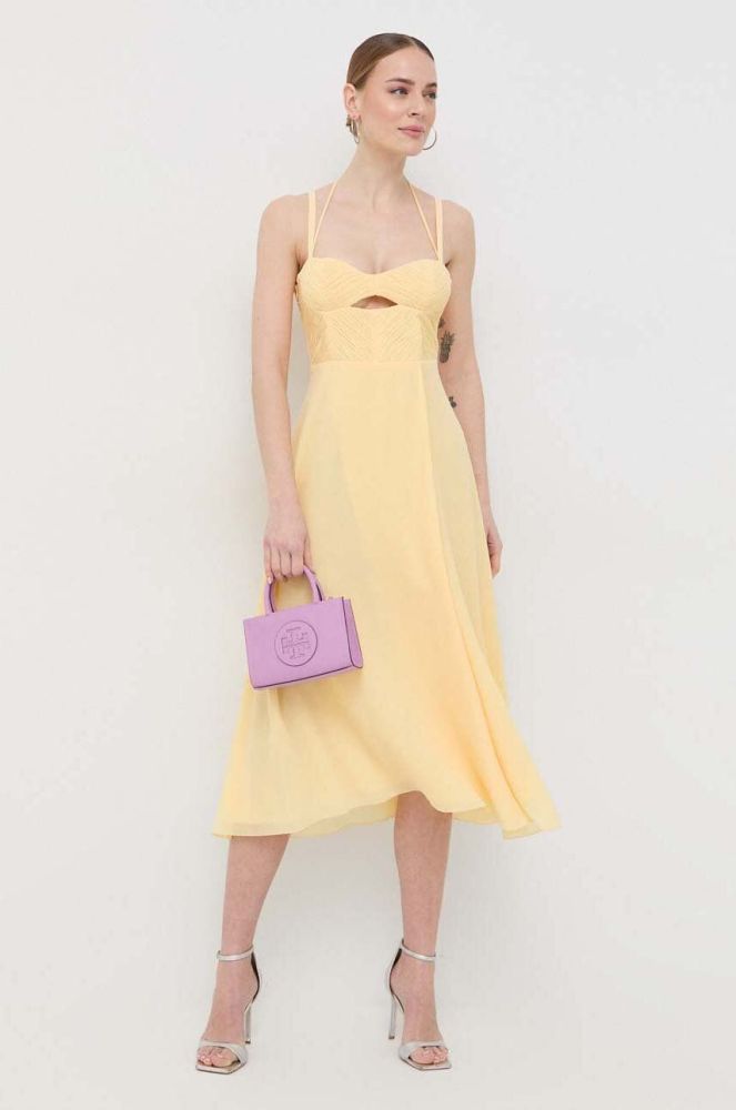 Сукня Patrizia Pepe колір жовтий mini розкльошена (3106642)