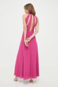 Шовкова сукня Patrizia Pepe колір рожевий maxi розкльошена (3219014)