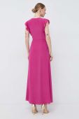 Шовкова сукня Patrizia Pepe колір рожевий maxi розкльошена (3106647)