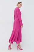 Шовкова сукня Patrizia Pepe колір рожевий maxi пряма
