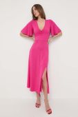 Сукня Patrizia Pepe колір рожевий midi розкльошена (3113663)