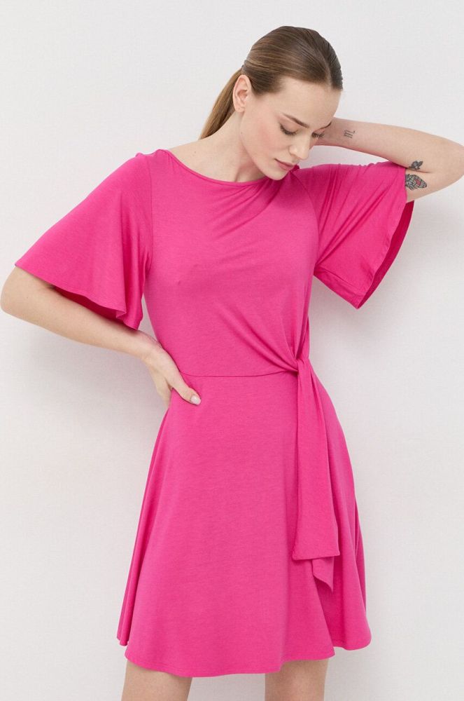 Сукня Patrizia Pepe колір рожевий mini розкльошена (3106688)