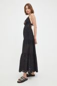 Бавовняна сукня Patrizia Pepe колір чорний maxi розкльошена (3181937)