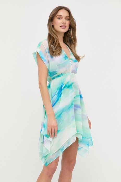 Сукня Patrizia Pepe колір бірюзовий mini розкльошена (3181952)