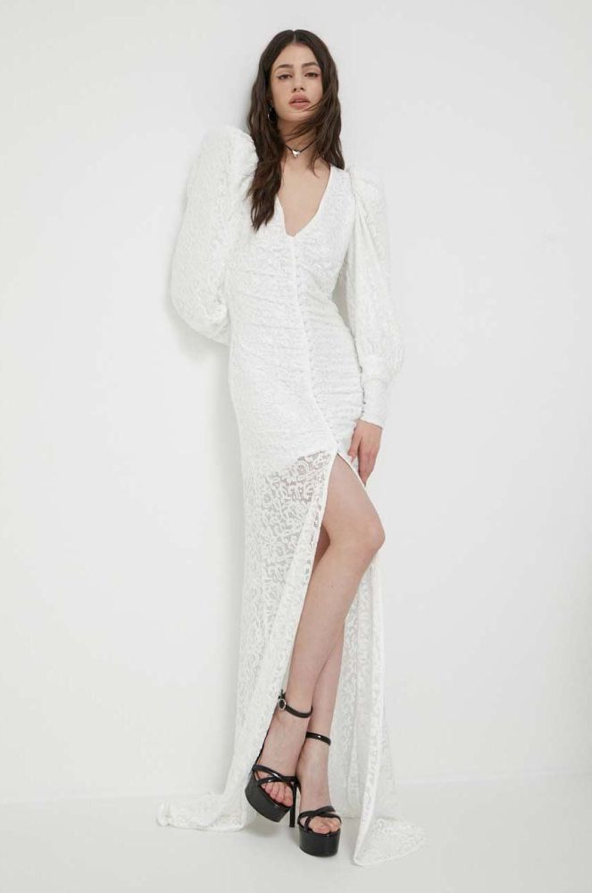 Весільна сукня Rotate колір білий maxi облягаюча