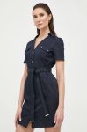 Сукня Morgan колір синій mini пряма (3181963)