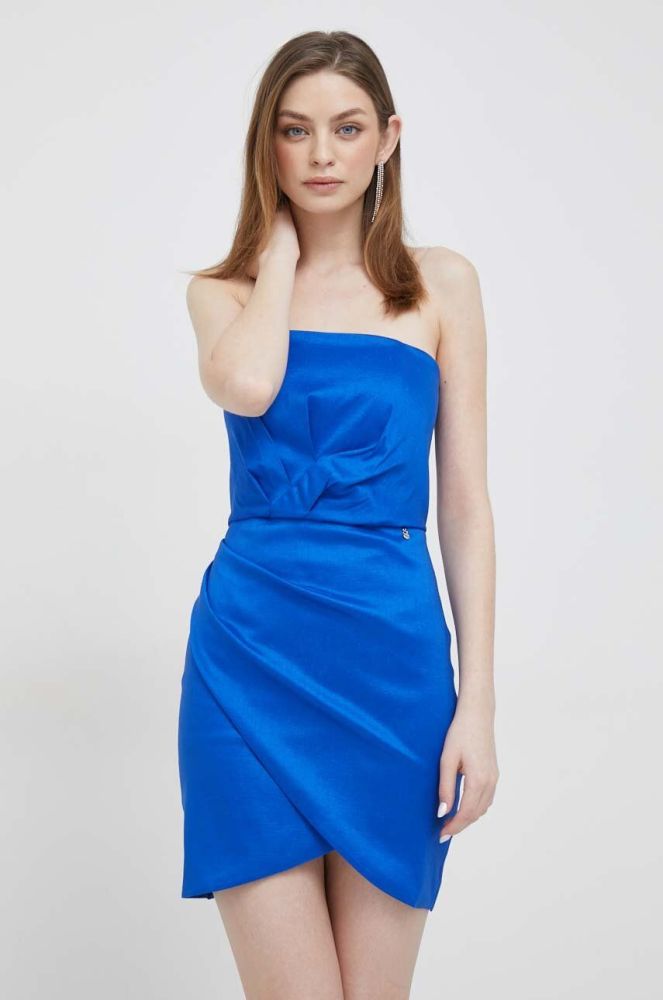Сукня Artigli mini облягаюча колір блакитний (3152504)