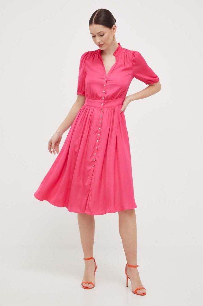 Сукня Morgan колір рожевий mini розкльошена (3221472)