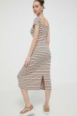 Сукня Volcom колір бежевий maxi облягаюча