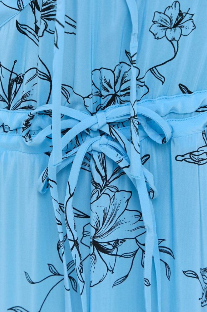 Сукня Ivy Oak maxi розкльошена колір блакитний фото 6