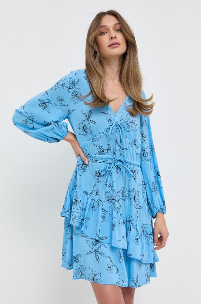 Сукня Ivy Oak mini розкльошена колір блакитний (3181970)