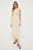 Сукня Ivy Oak колір бежевий midi облягаюча