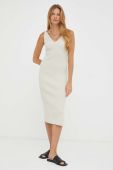 Бавовняна сукня Marc O'Polo колір бежевий midi облягаюча (3242104)