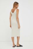 Бавовняна сукня Marc O'Polo колір бежевий midi облягаюча (3242104)