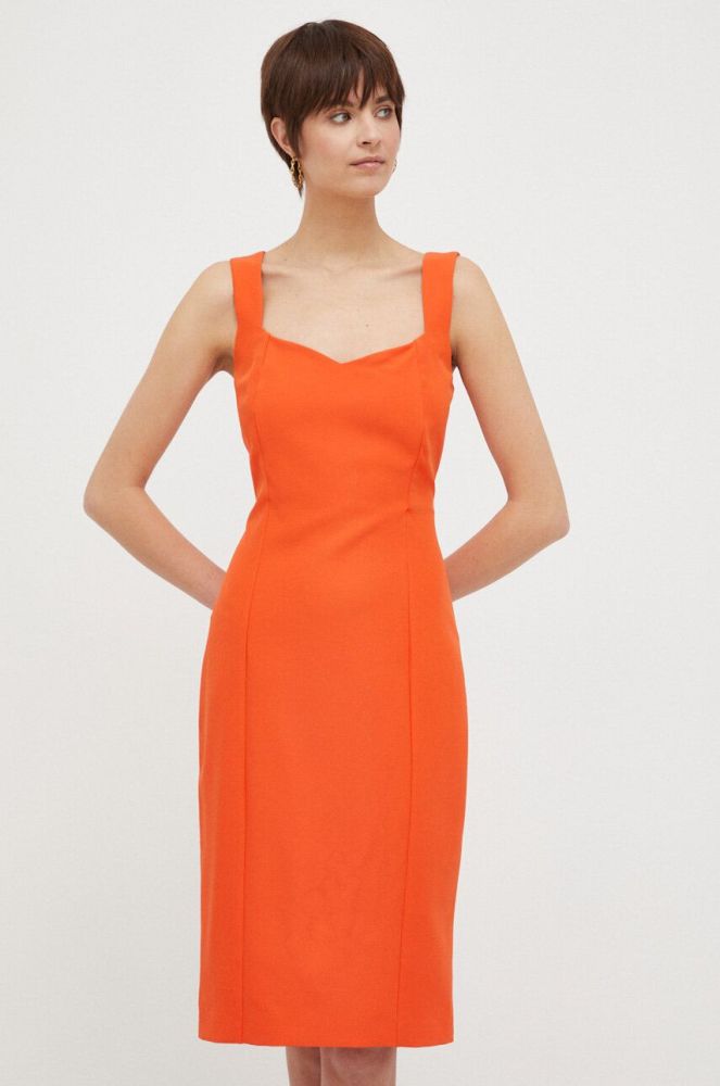 Сукня Artigli колір помаранчевий mini облягаюча (3214405)