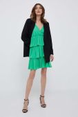 Сукня Artigli колір зелений mini розкльошена (3212394)