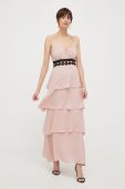Сукня Artigli колір рожевий maxi розкльошена (3207890)